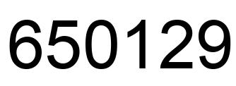 Number 650129 black image