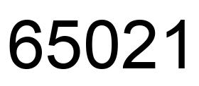 Number 65021 black image