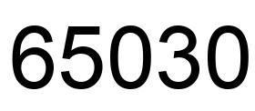 Number 65030 black image