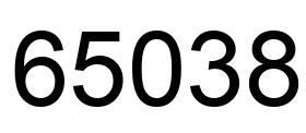 Number 65038 black image