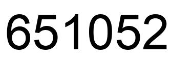 Number 651052 black image
