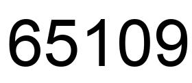 Number 65109 black image