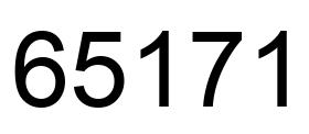 Number 65171 black image