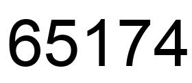 Number 65174 black image