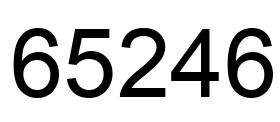 Número 65246 imagen negro