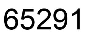 Number 65291 black image