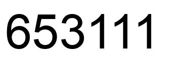 Number 653111 black image