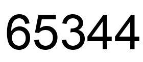 Number 65344 black image
