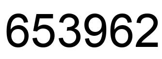 Number 653962 black image