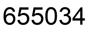 Number 655034 black image