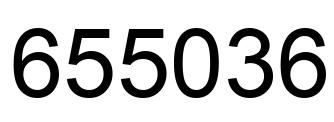 Number 655036 black image