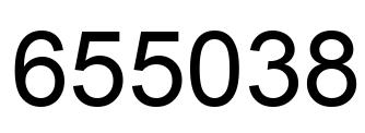 Number 655038 black image