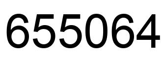Number 655064 black image