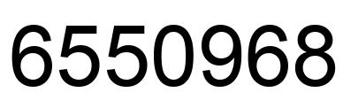Number 6550968 black image
