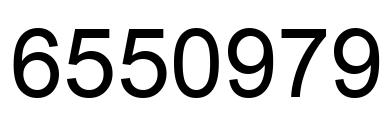 Number 6550979 black image
