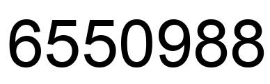 Number 6550988 black image