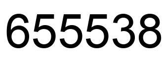 Number 655538 black image