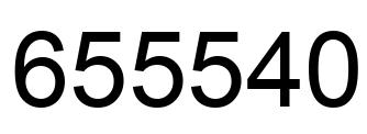 Number 655540 black image