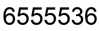 Number 6555536 black image
