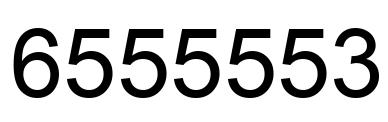 Number 6555553 black image