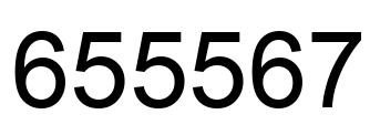 Number 655567 black image