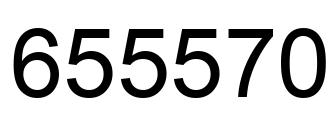 Number 655570 black image