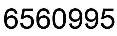 Number 6560995 black image