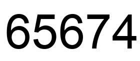 Number 65674 black image