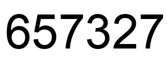 Número 657327 imagen negro