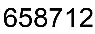 Number 658712 black image