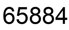 Number 65884 black image
