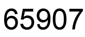 Number 65907 black image