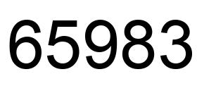 Number 65983 black image