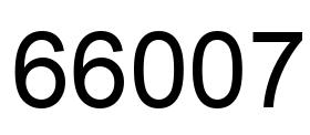 Number 66007 black image