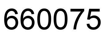 Number 660075 black image