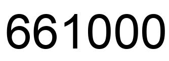Number 661000 black image