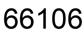 Number 66106 black image