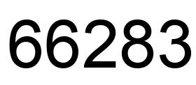 Number 66283 black image