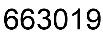 Number 663019 black image