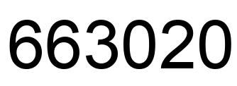 Number 663020 black image