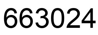 Number 663024 black image