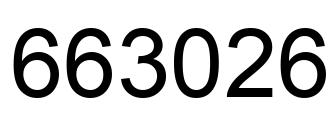 Number 663026 black image
