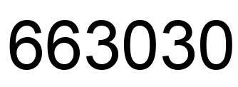 Number 663030 black image