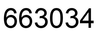 Number 663034 black image