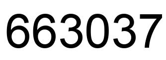 Number 663037 black image