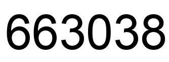 Number 663038 black image