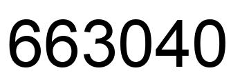 Number 663040 black image