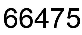 Número 66475 imagen negro