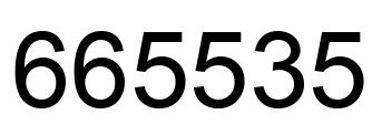 Number 665535 black image