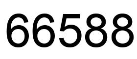 Número 66588 imagen negro